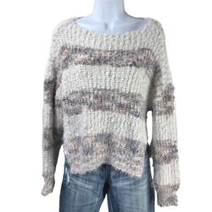 Lumiere Boxy Oversized Crop Eyelash Sweater Soft Size Small